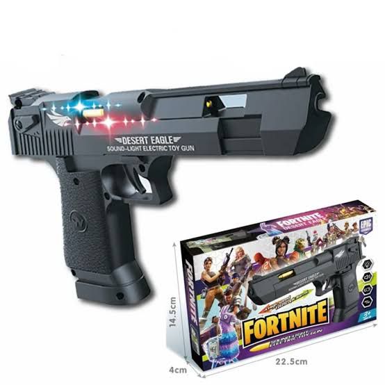 Light Electric toy pistol with fortnite sound blaster
